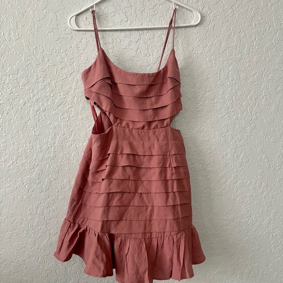 Saints and Secrets Augustine Pleated Detail Cut-Out Mini Dress - M - Picture 6 of 6